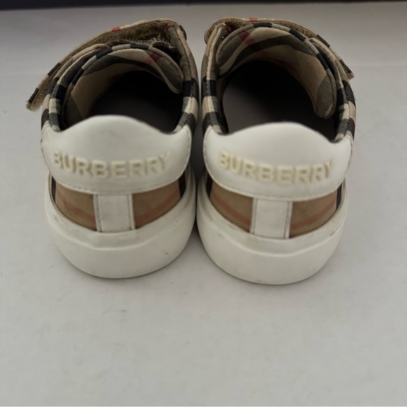 Burberry kid sneakers 24 tan and white - Picture 2 of 7